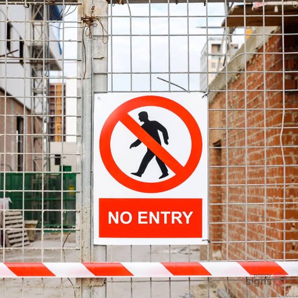 Construction Site no entry sign